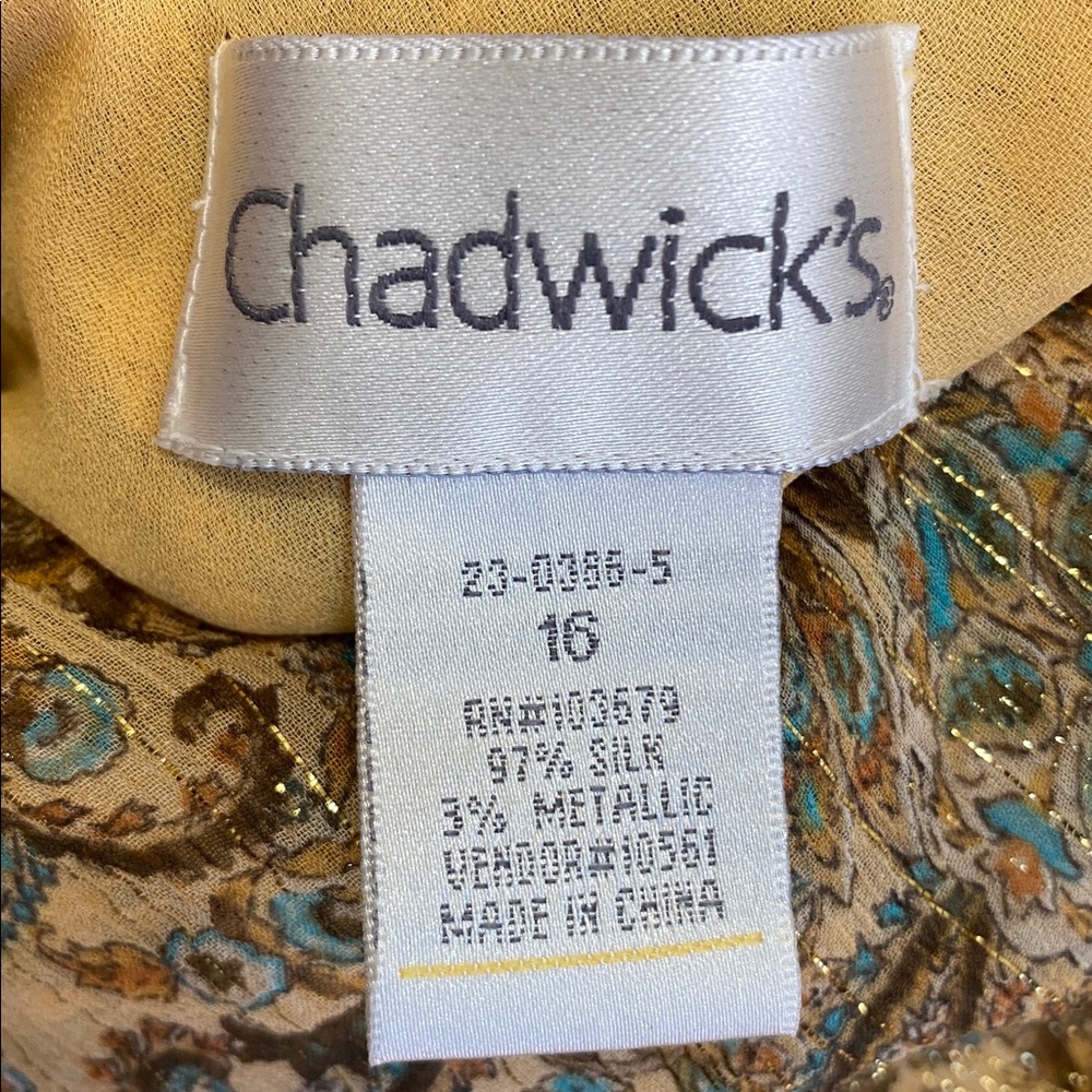 Chadwicks Gold and Blue Paisley Skirt - Picture 4 of 7